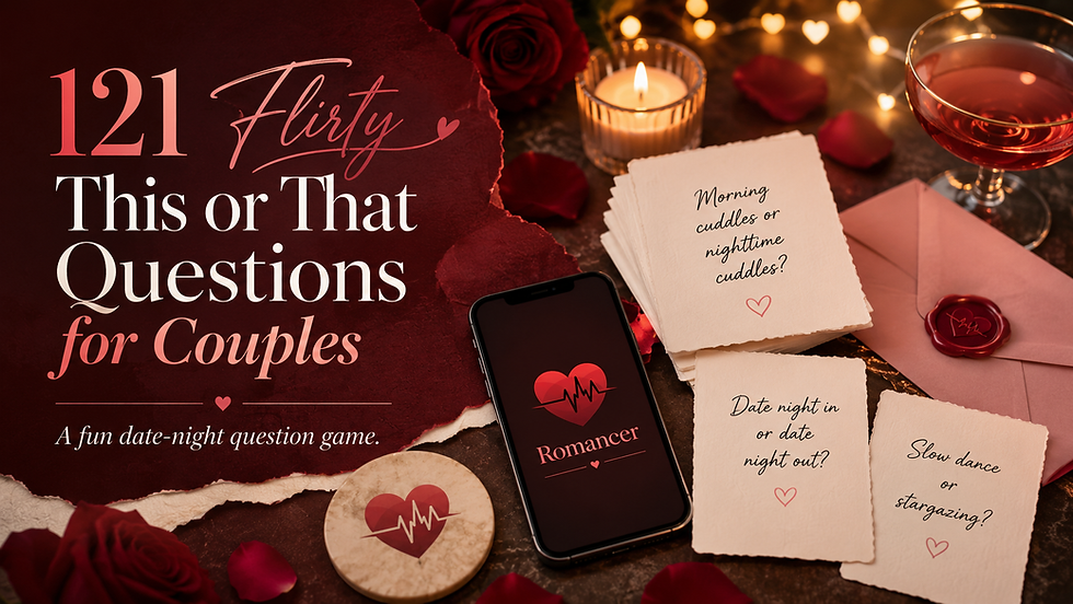 Couple playing flirty this or that questions