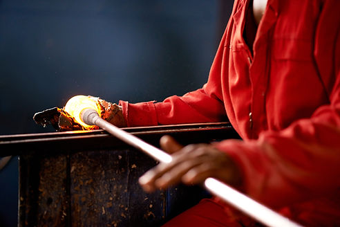 Turning Glowing Glass