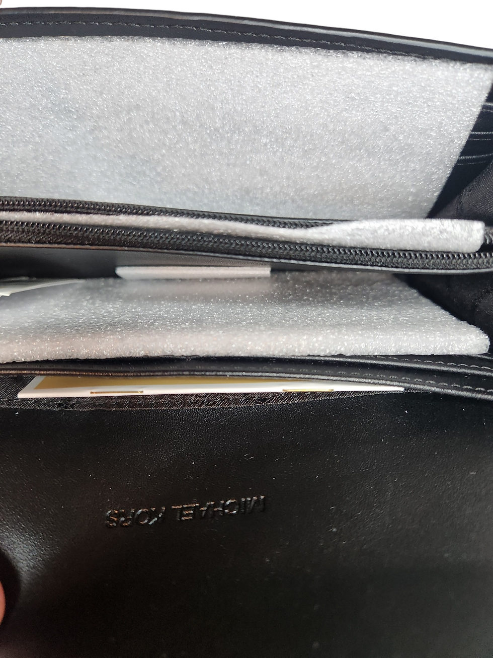 Thumbnail: Michael Kors black monogram wallet