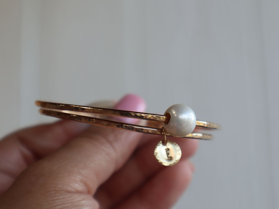 Thumbnail: Kacey Bangle Set (White)
