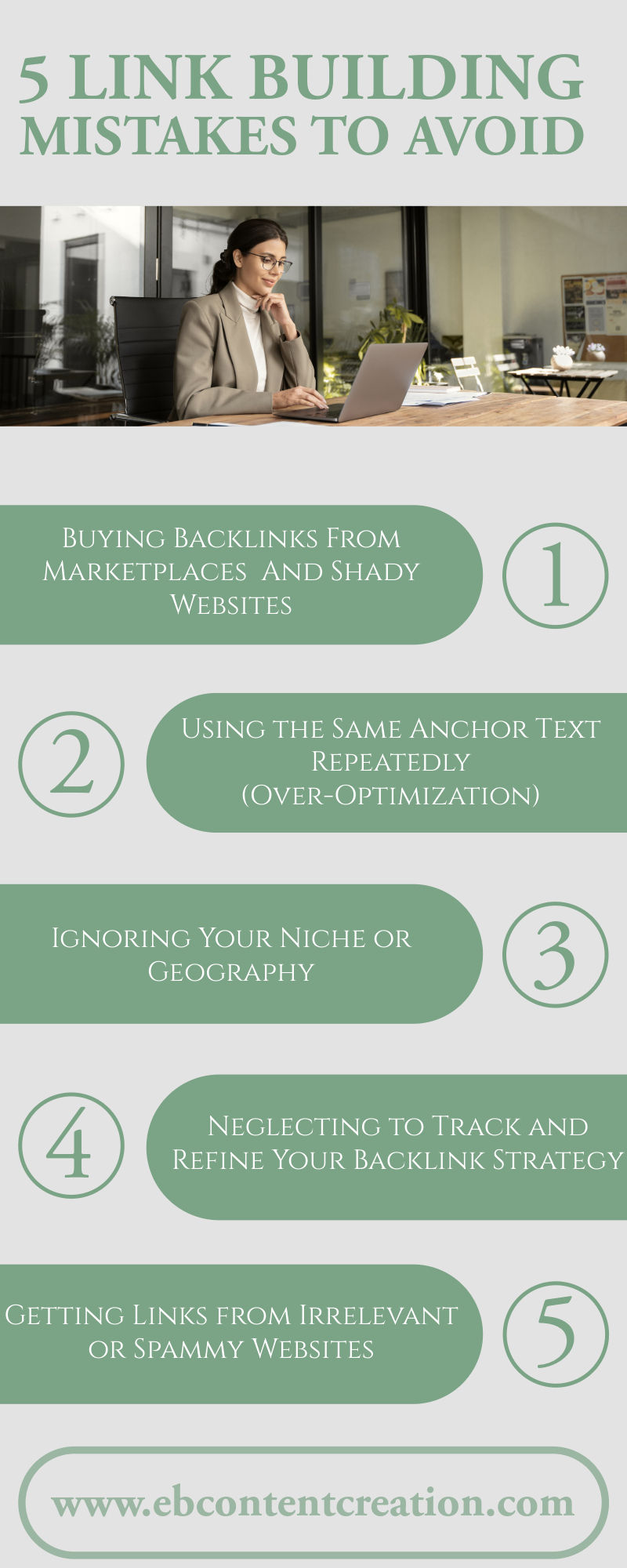 5 Link Building Mistakes To Avoid Infographic
