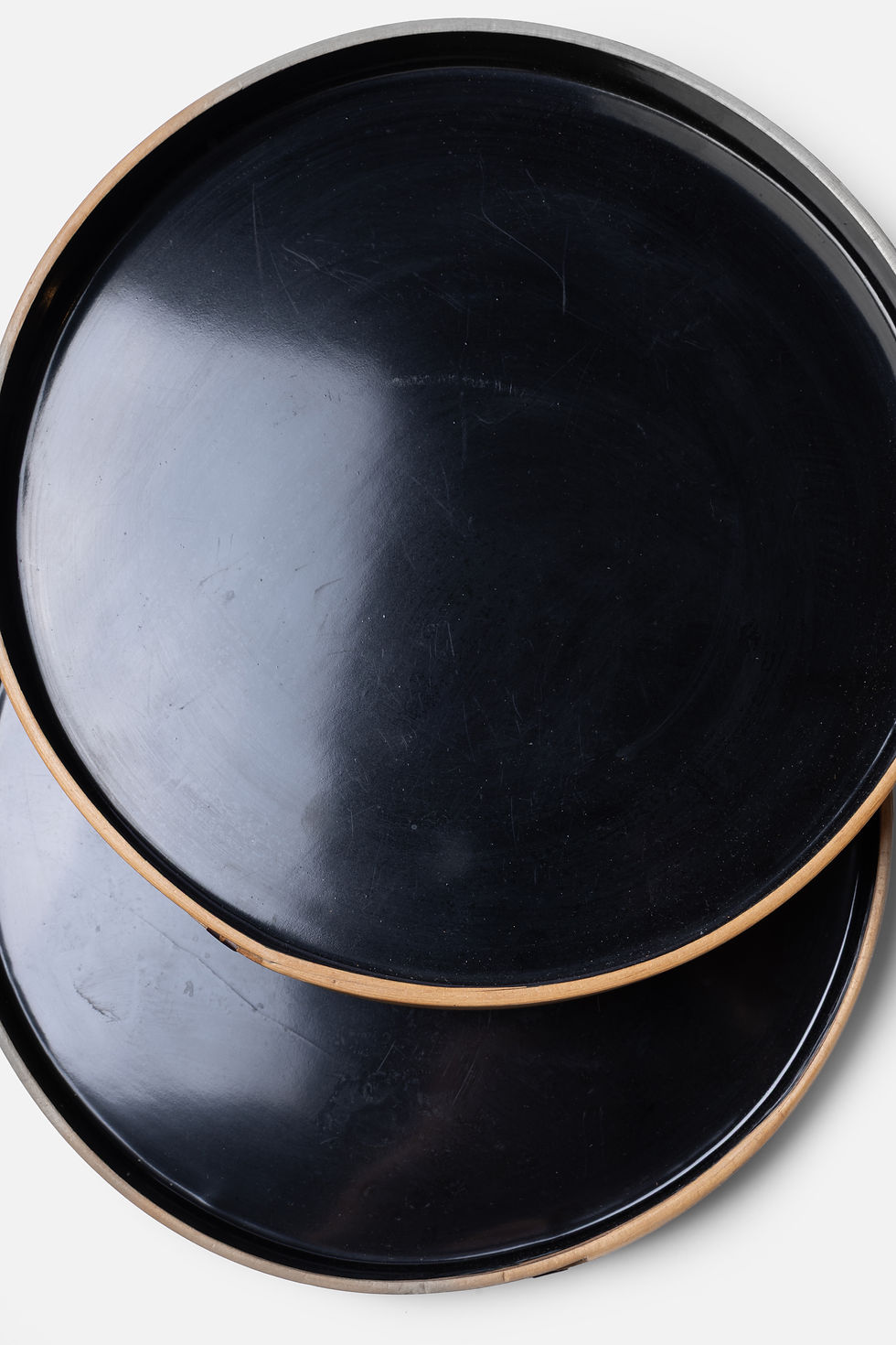 Thumbnail: Pair of Round Lacquered Trays