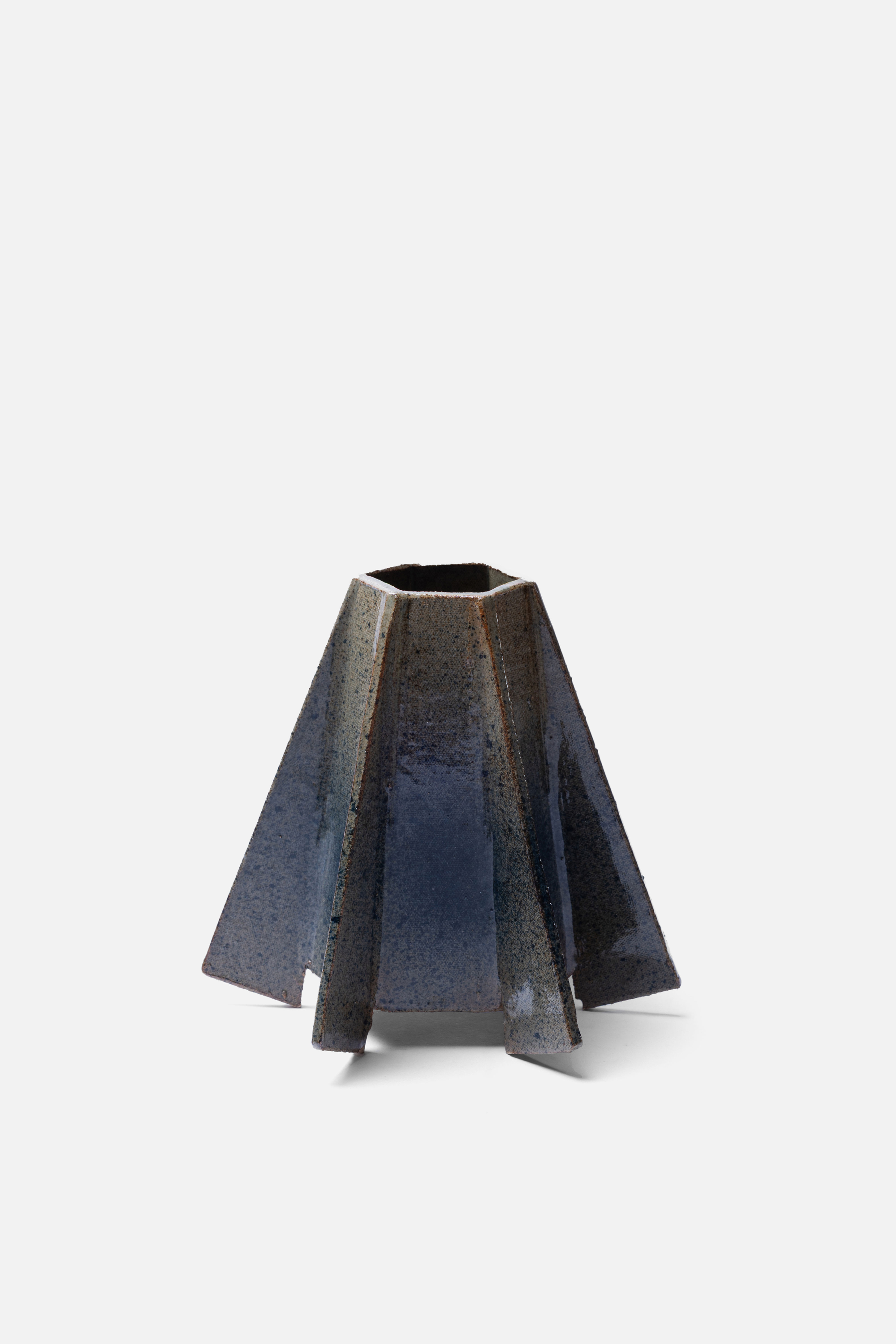 Ceramic Hexagonal Flower Vase