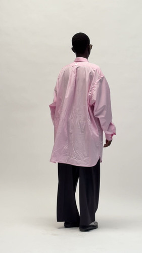 wide shirt with pocket thomas mason pink long | Sillage