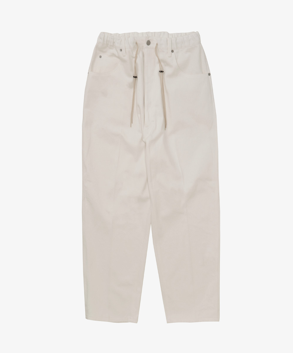 Pantalon Cinq Poches White Denim One Wash