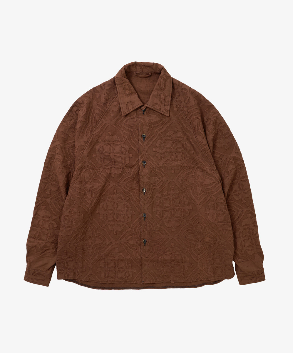 Overshirt Antique Patchwork Brown