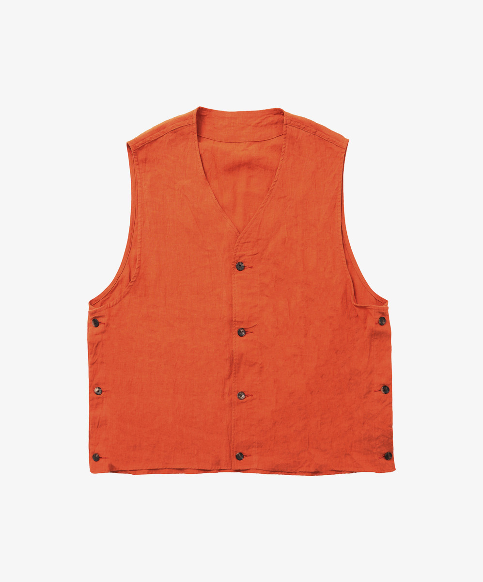 Gilet Linen Brique