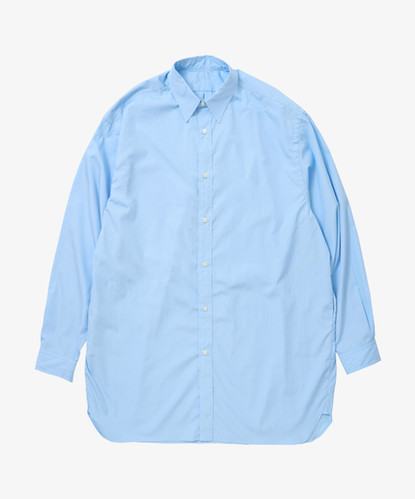 wide shirt with pocket thomas mason blue long | Sillage