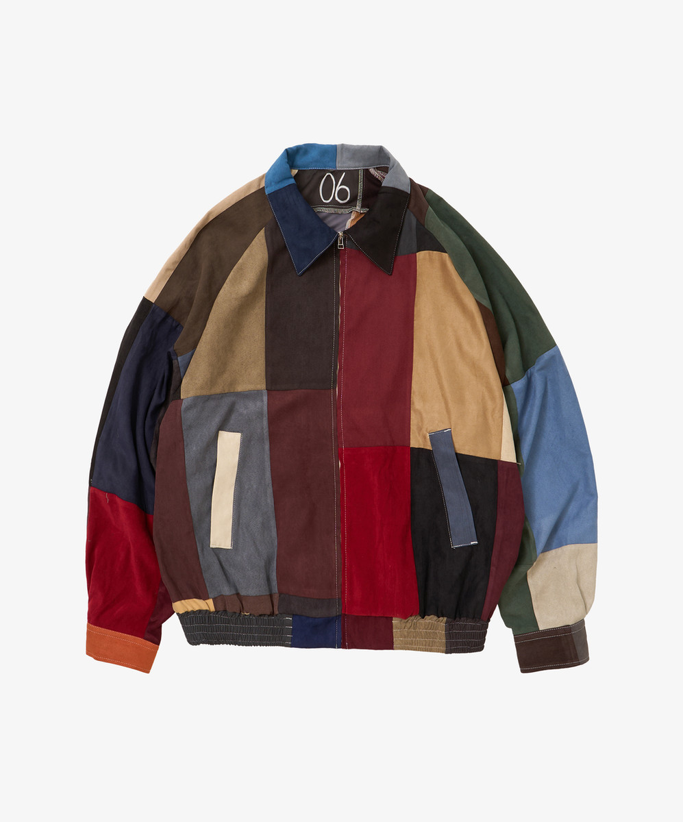 Zip Blouson Faux Suede Six