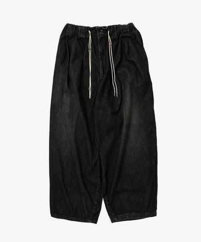 circular pants black denim damaged | Sillage