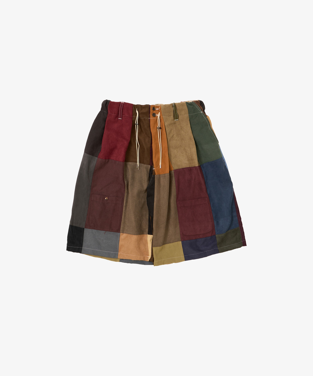 Circular Shorts Faux Suede One