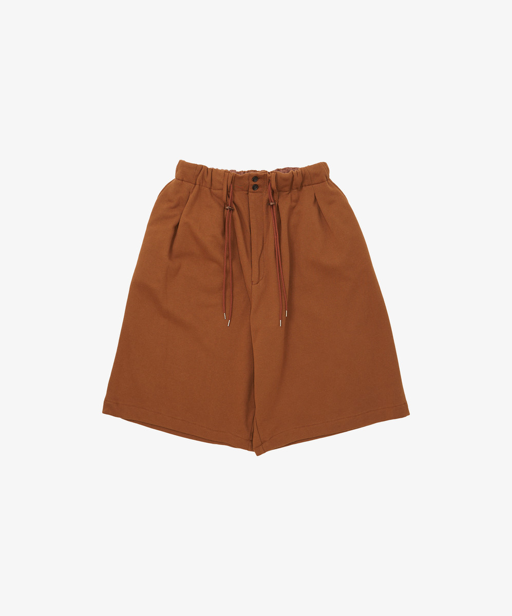 French Terry Circular Short Pants Brown