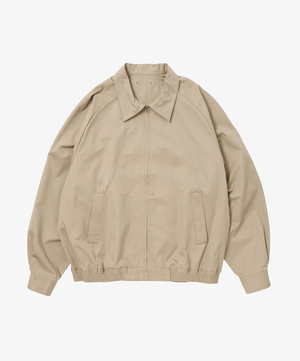 Zip Up Blouson Gabardine Beige