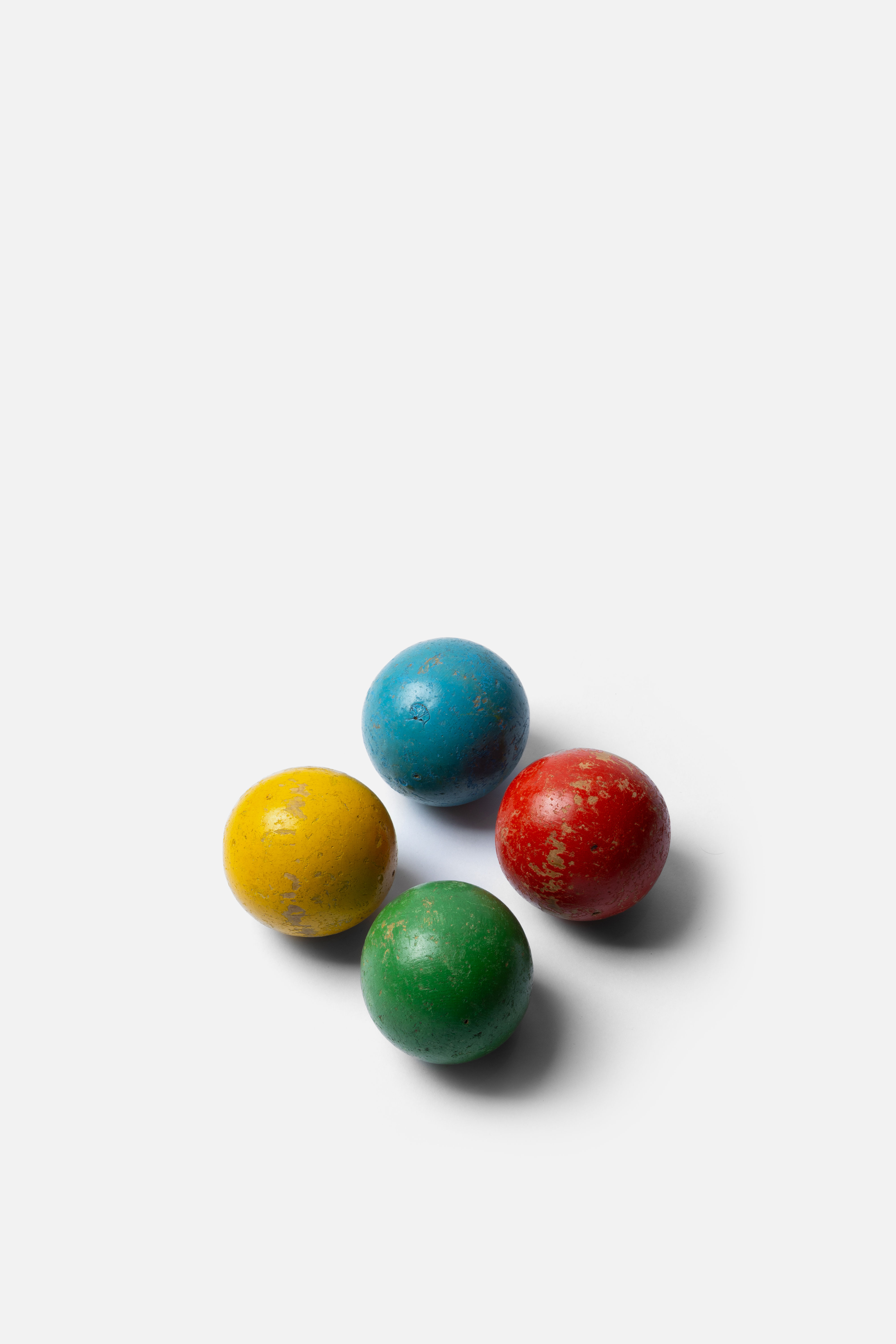 Vintage Wooden Sporting Balls