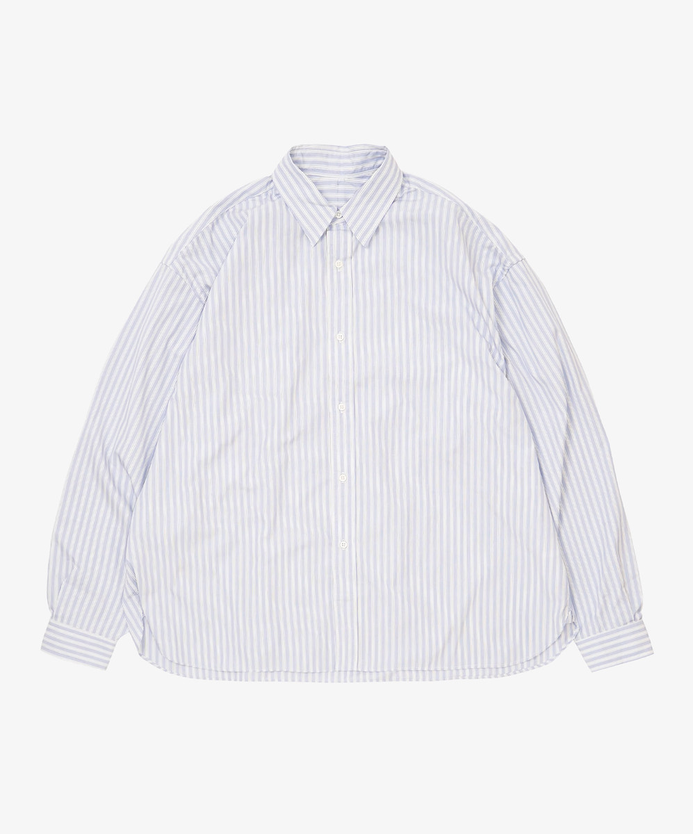 Wide Shirt High Count Blue Stripe