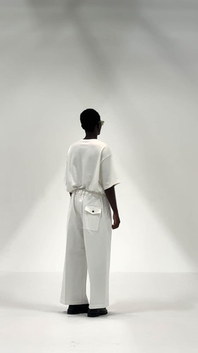 hakama pants white denim one wash | Sillage