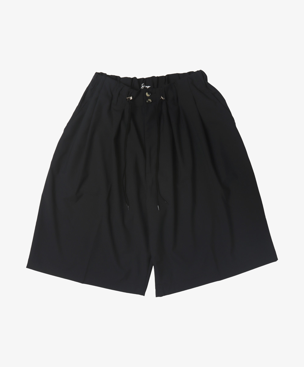Circular Short Pants Black