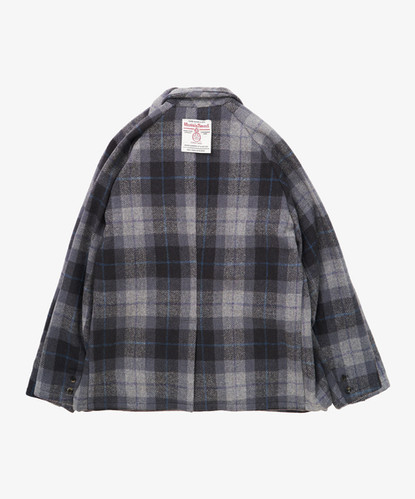 blazer navy check harris tweed | Sillage