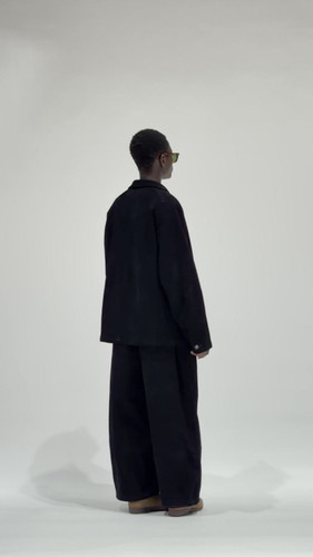 ジャケット・アウター Sillage veste two botton Black veste two button sheepskin black | Sillage