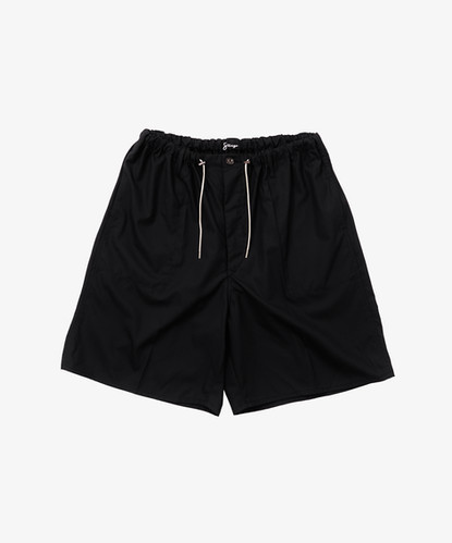 Sillage ショートパンツ CIRCULAR SHORTS ブラック circular fatigue