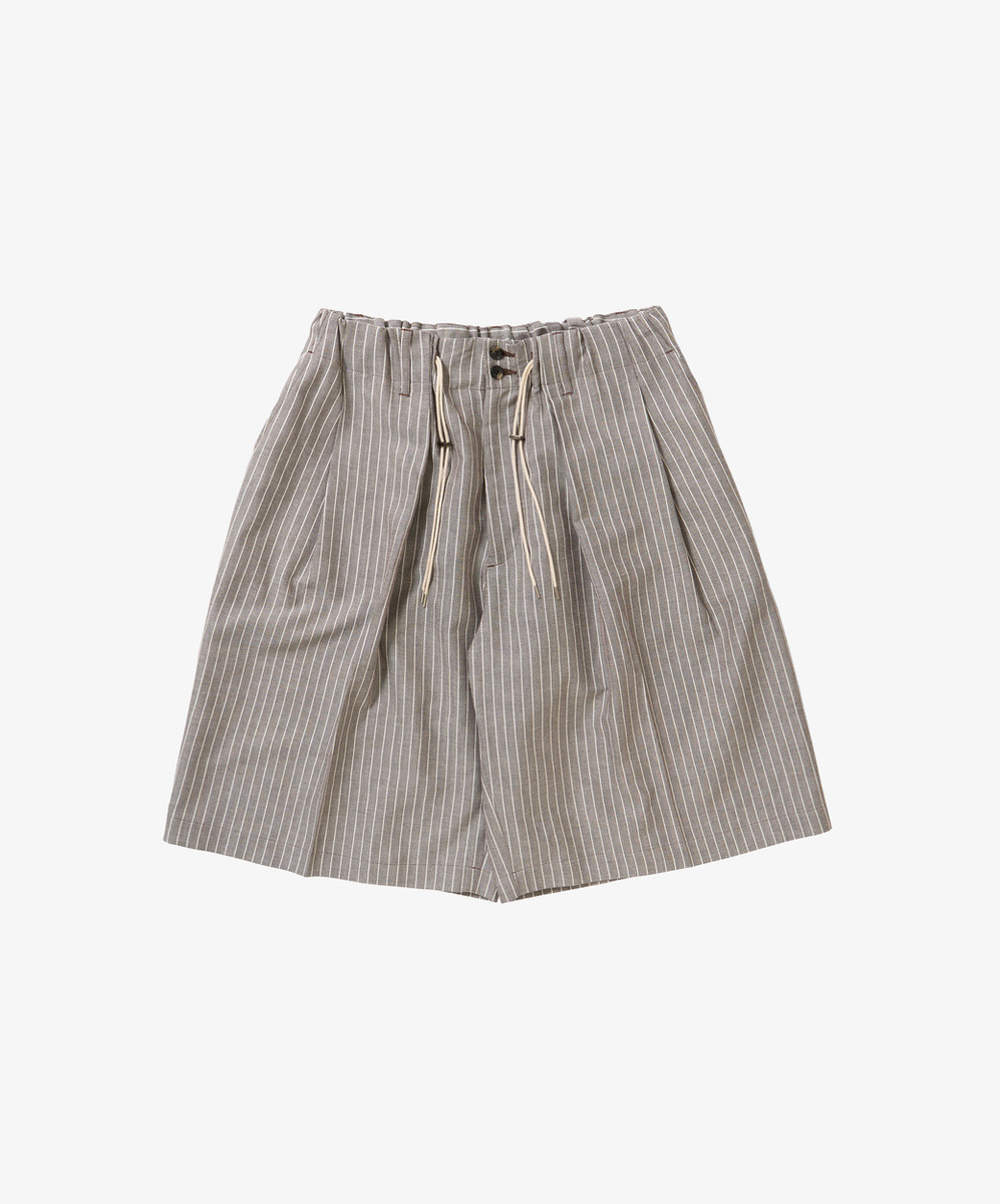 Banshu Ori Circular Short Pants Herringbone Stripe