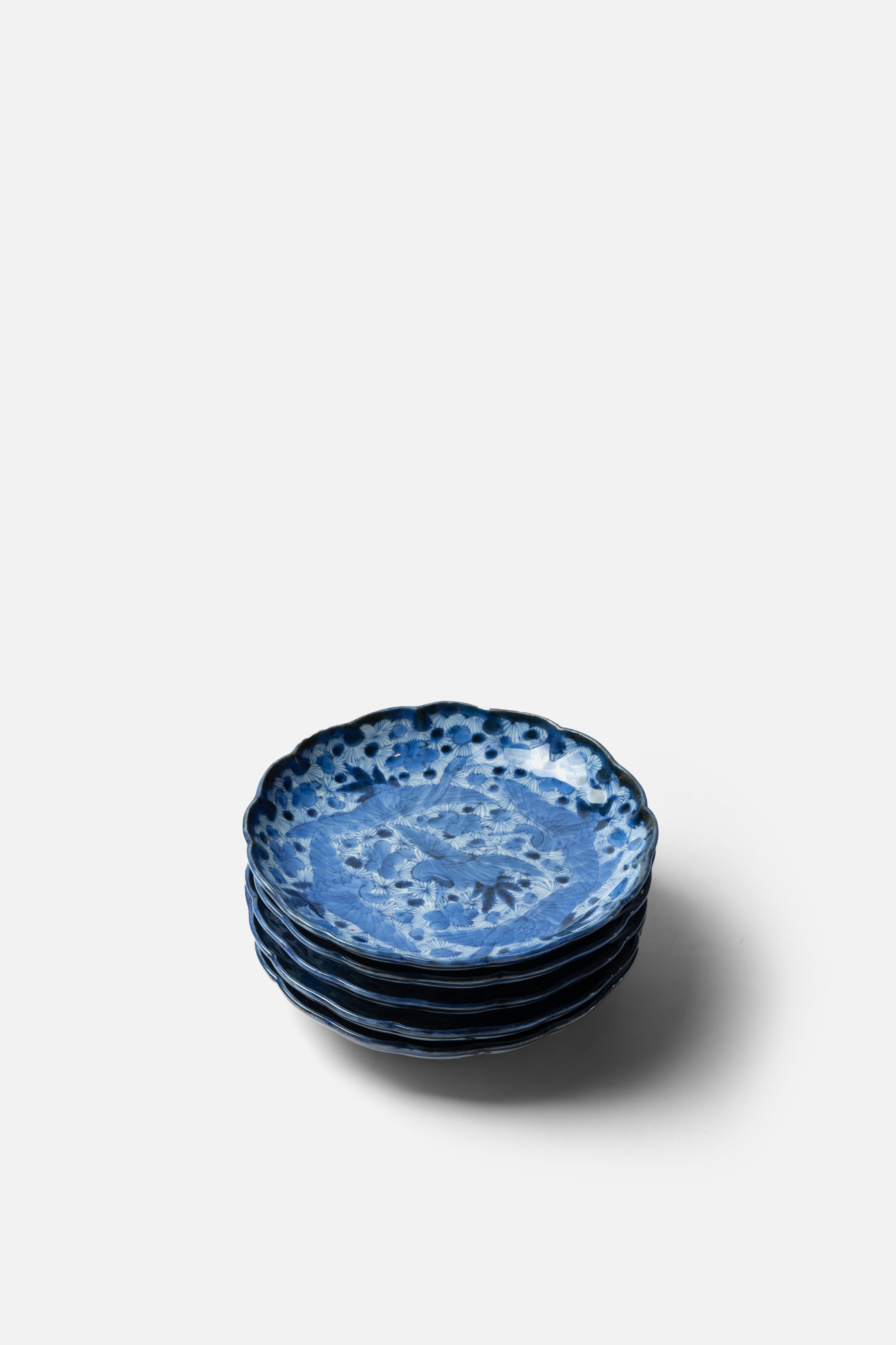 Edo Period Blue and White Porcelain Plates