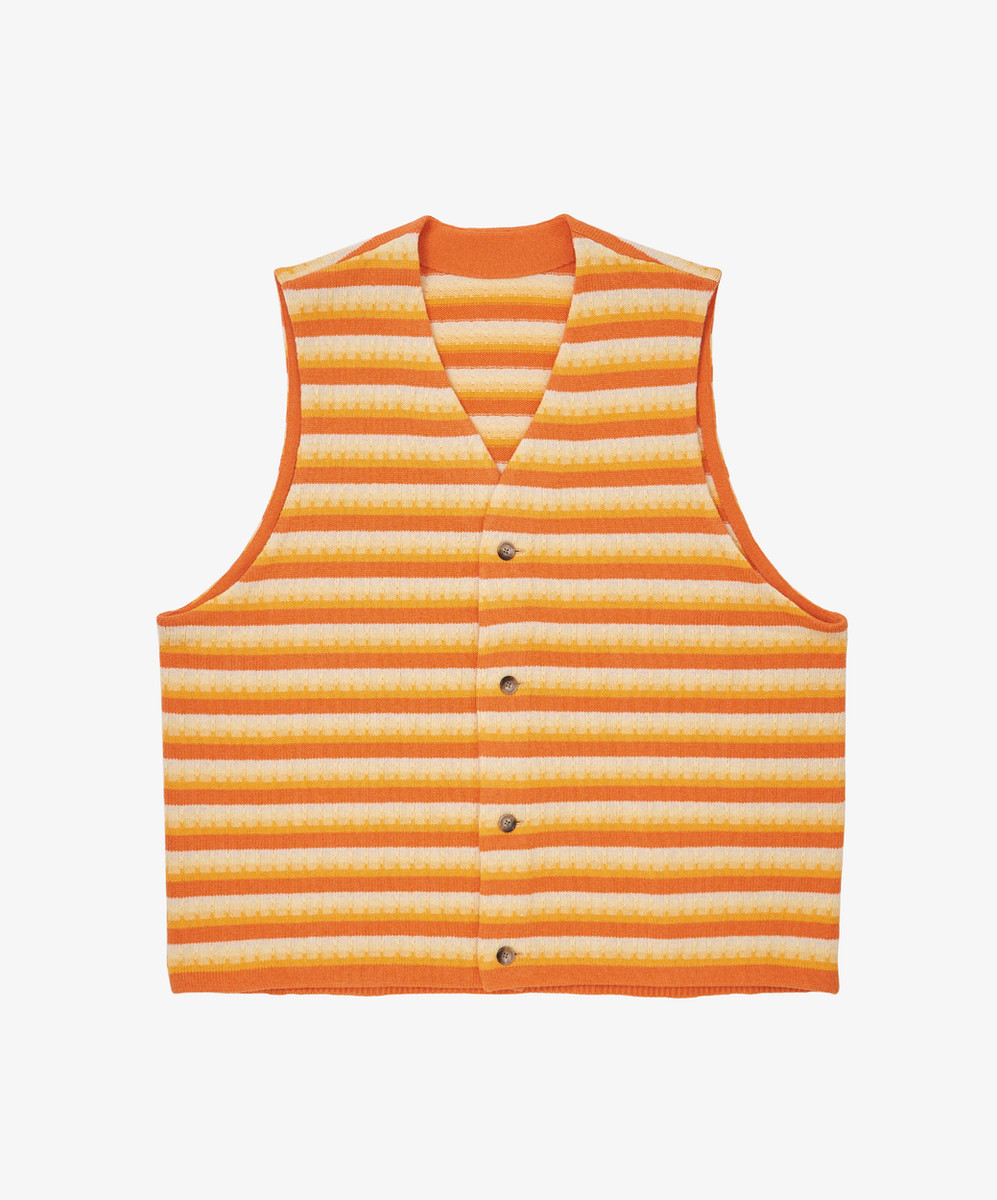 Gilet Three D Knit Yellow Mix