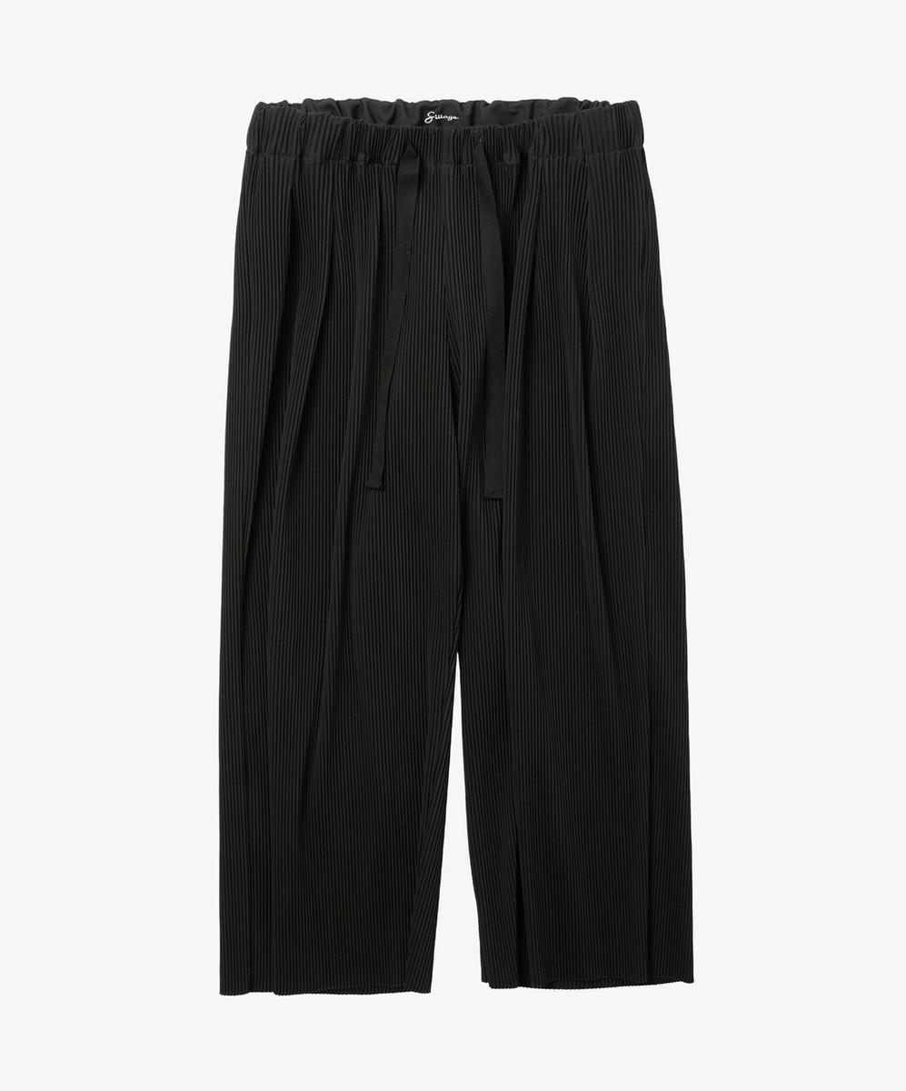 Hakama Pants Pleats Black With Pockets