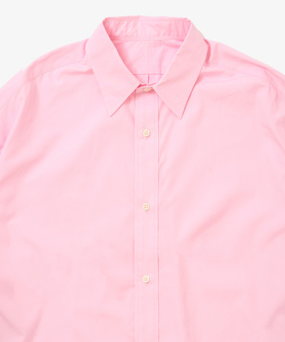 wide shirt with pocket thomas mason pink short sleeve | Sillage