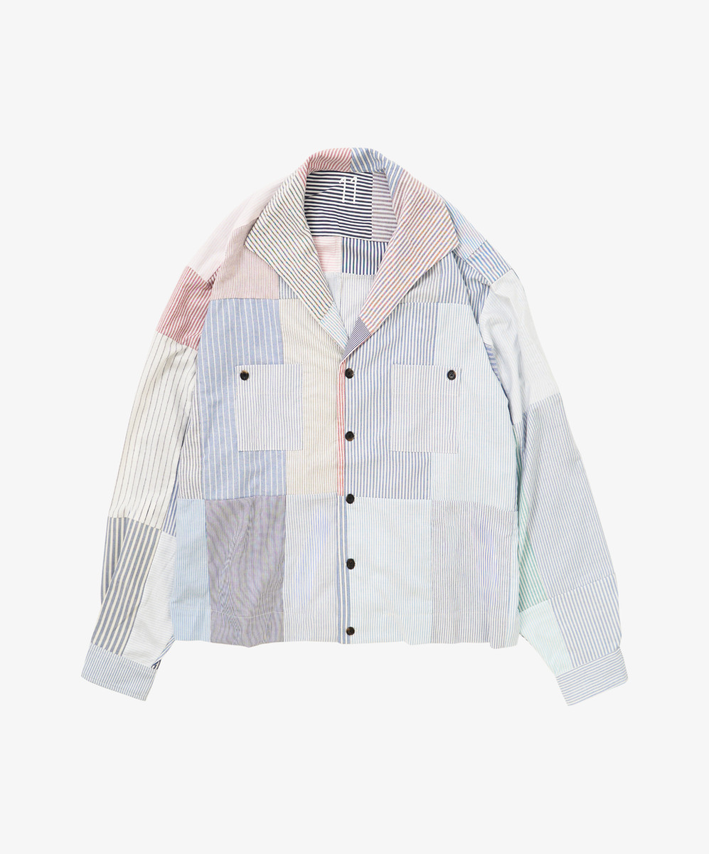 Rib Blouson Oxford Stripe Eleven