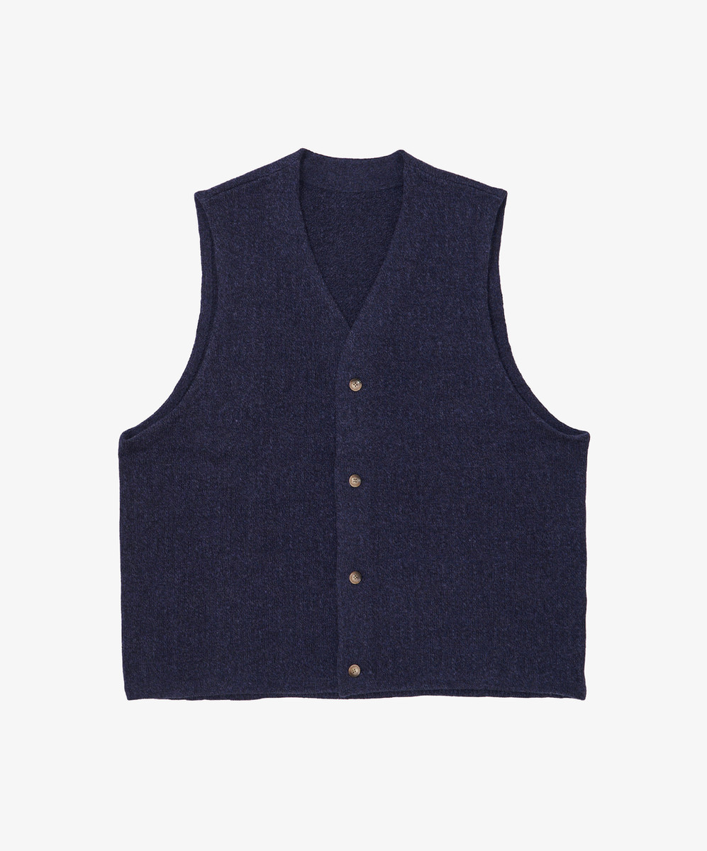 Gilet Three D Knit Navy