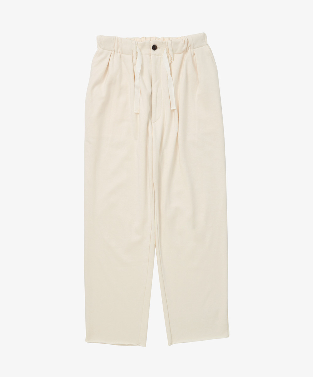 French Terry Baggy Trousers Ivory