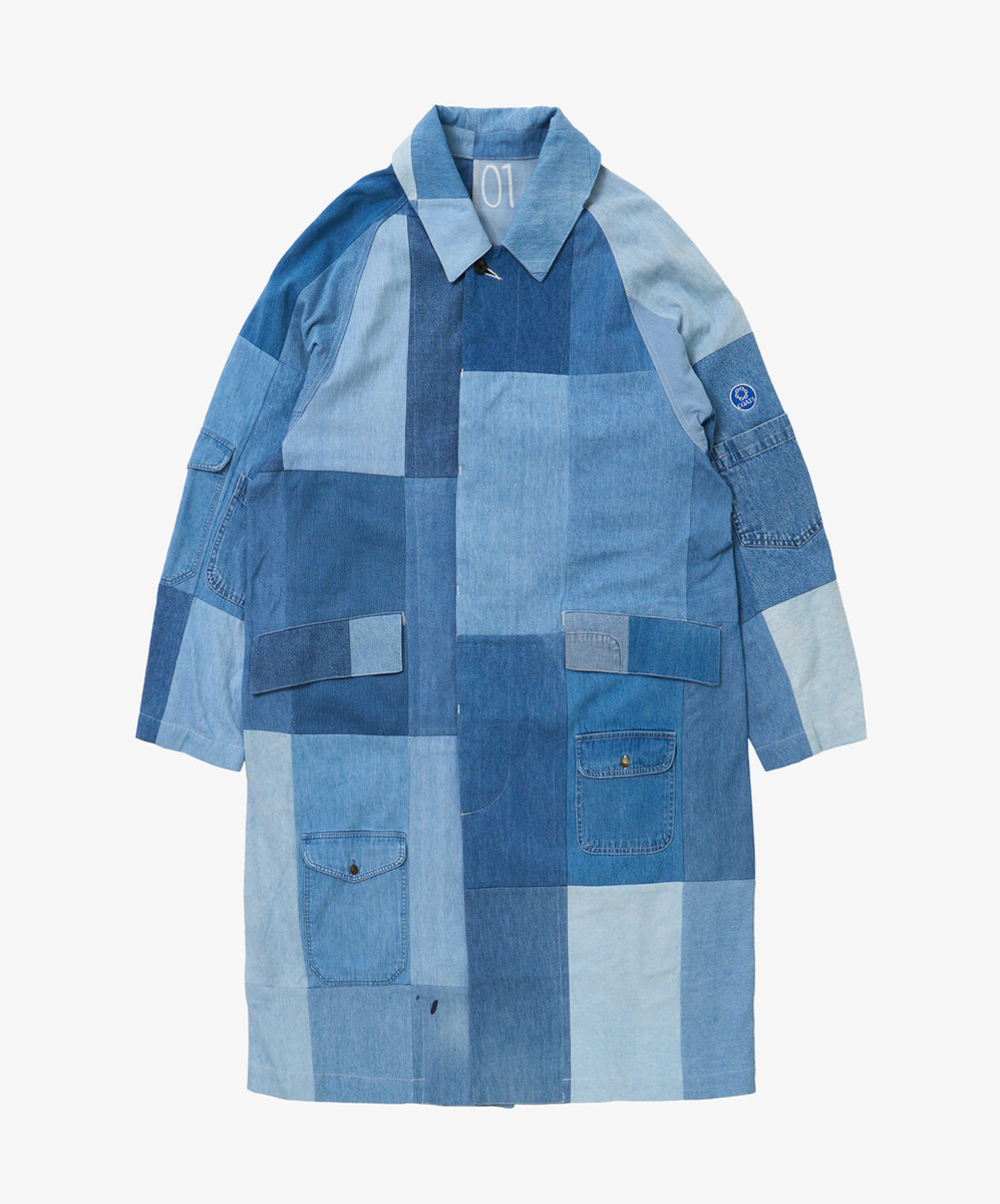 Balmacaan Coat Vintage Denim Shirts One
