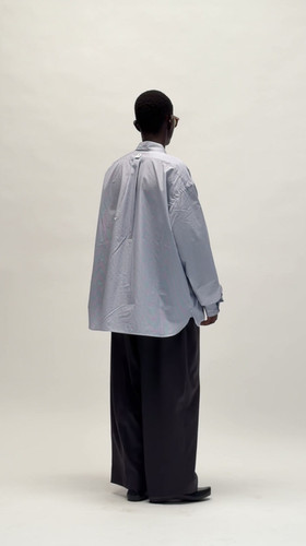 wide shirt with pocket thomas mason stripe | Sillage