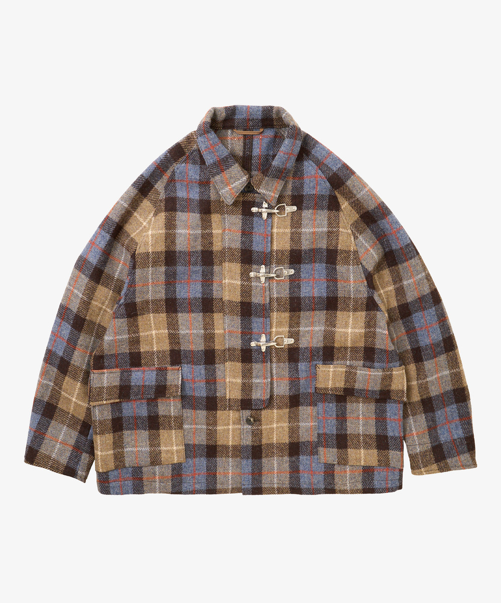 Fireman Coat Plaid Harris Tweed