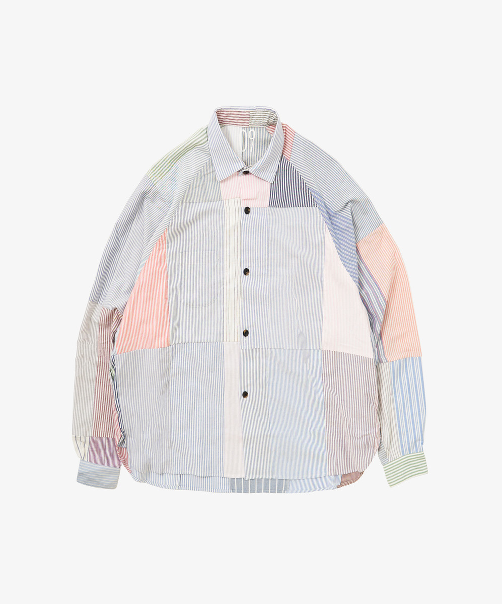 Short Light Coat Oxford Stripe Nine