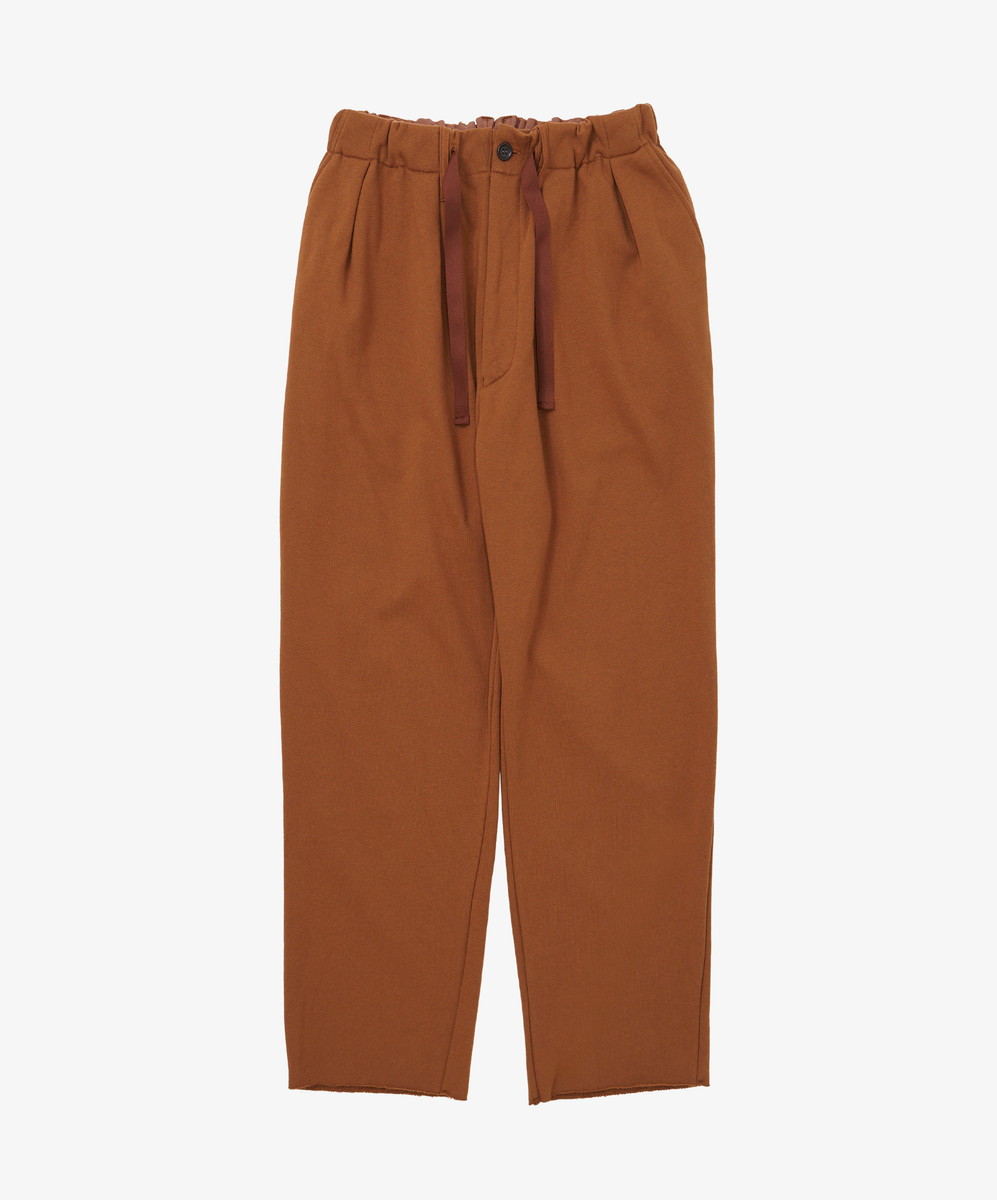 French Terry Baggy Trousers Brown