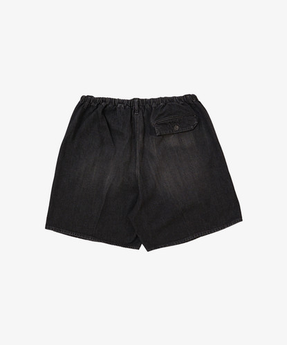 circular fatigue shorts black denim damaged | Sillage 2024