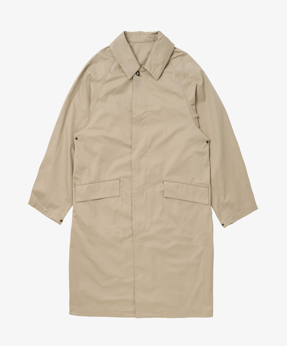 Balmacaan Coat Gabardine Beige