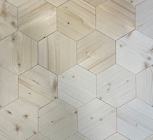 Hexagon parquet Curonians HEXIE Spruce Nordic | Geometric Wood Floor parquet tiles