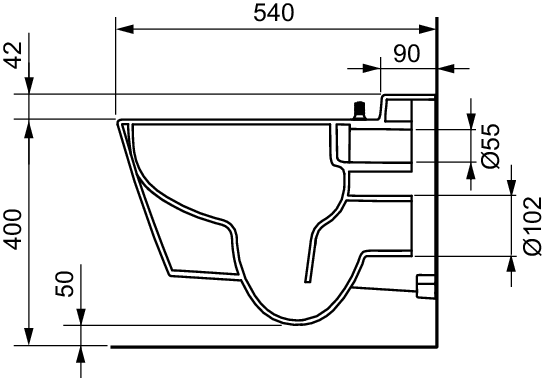 TECEone piekaramais WC pods (rimless) – 9700204