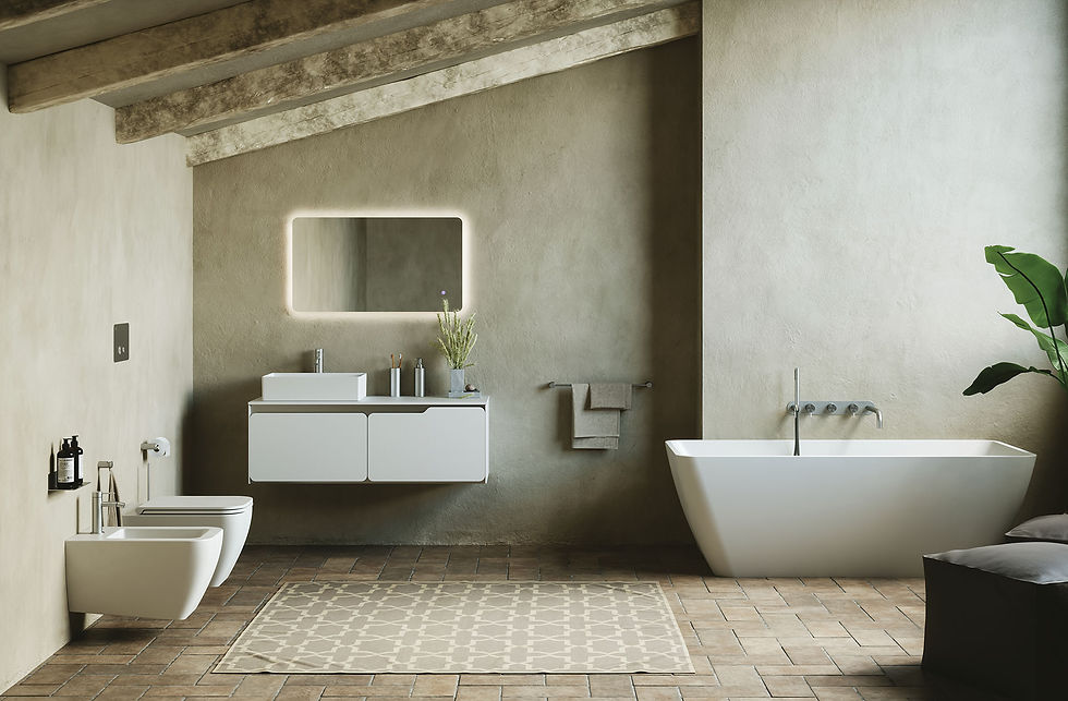 Thumbnail: Santehnikas kolekcija SDR Ceramiche QUADRA (podi, bidē, vanna) | DEKORUM