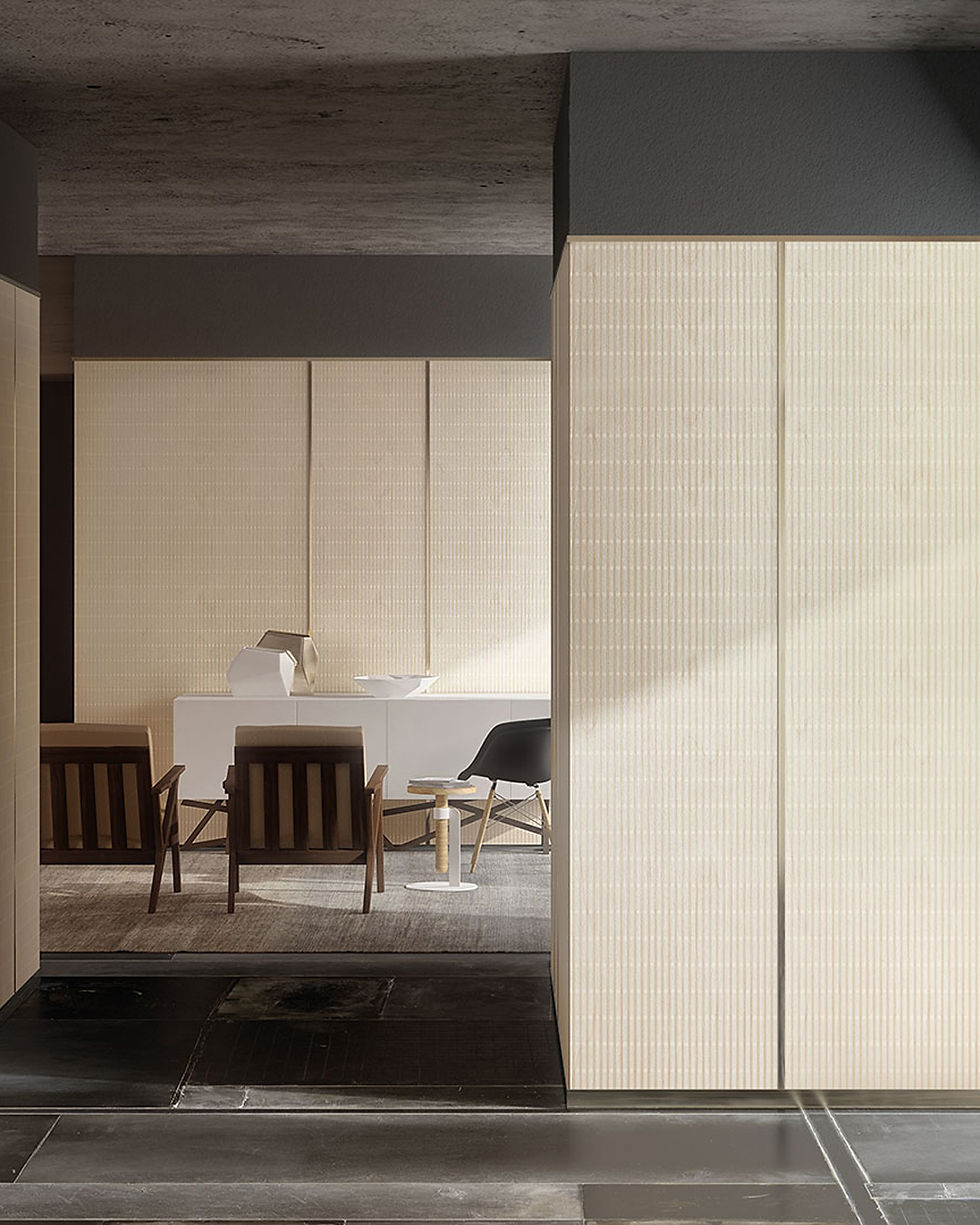 Thumbnail: dekoratīvie sienas paneļi Inkiostro Bianco Aldo Cibic Tondini