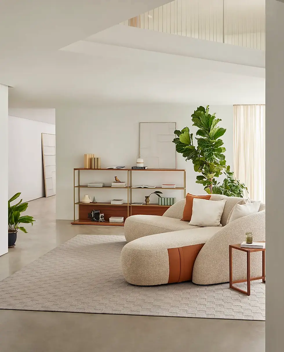 Thumbnail: gaiši pelēks Rols Manuela vilnas dizaina paklāji ar strukturētu režģa rakstu