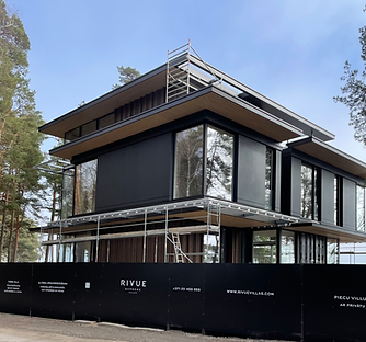 Lielizmēra flīzes izmantotas ventilējamai fasādei