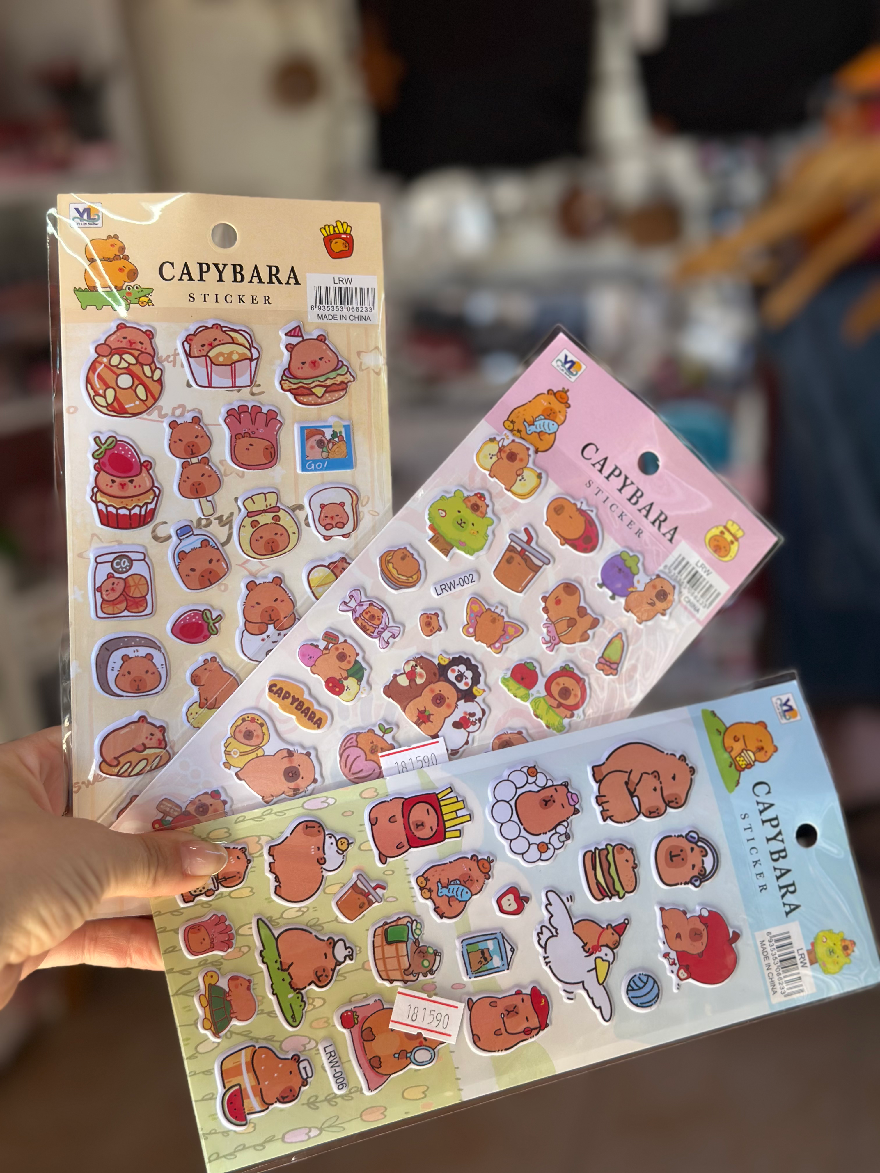 Plancha Stickers capibara 3D