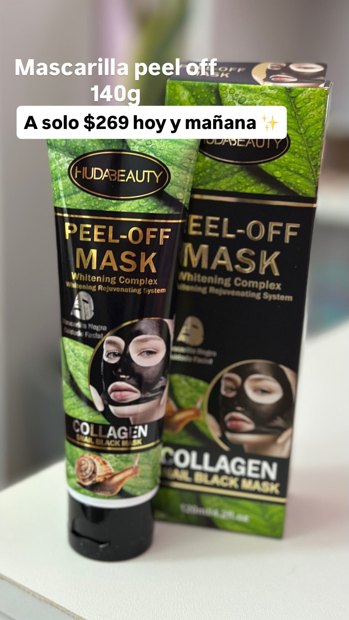 Mascarilla facial peel off black para oleosidad y puntos negros 120ml