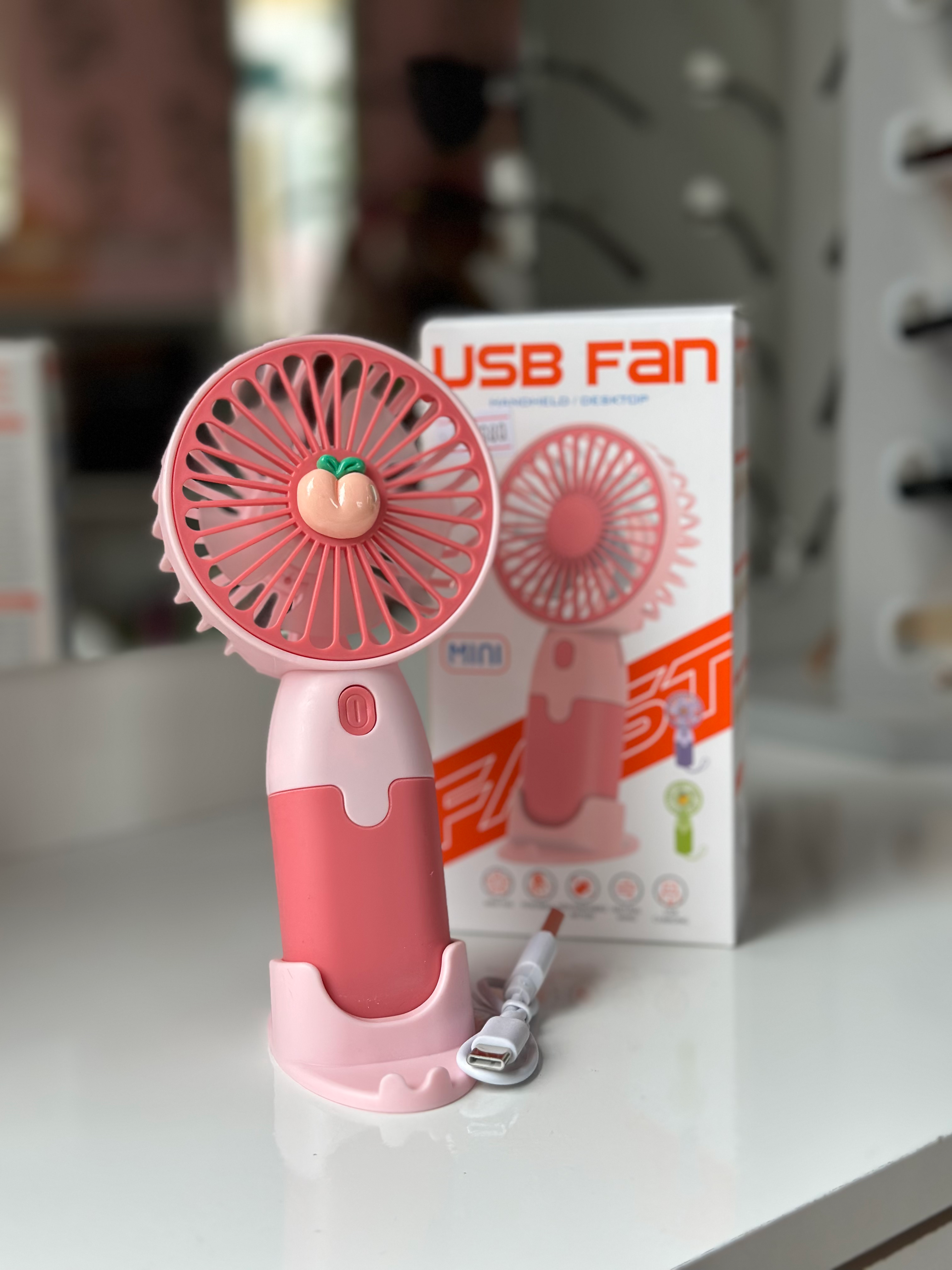 Ventilador mini diseño durazno 🍑 