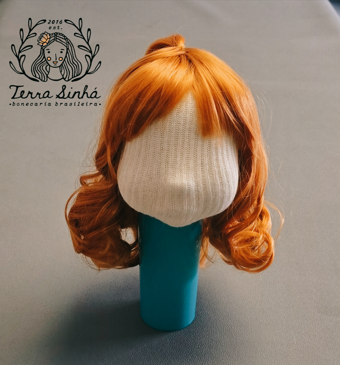 Peruca Ruiva Fio Londo para Bonecas