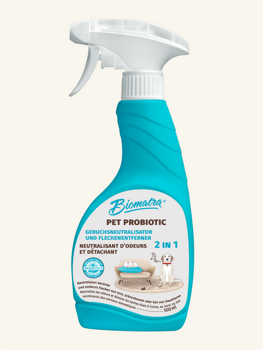 Biomatra Pet Probiotic spray for pet stains and odour neutralisation